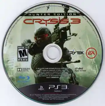 Crysis 3 - Hunter Edition (USA) (DLC) box cover front